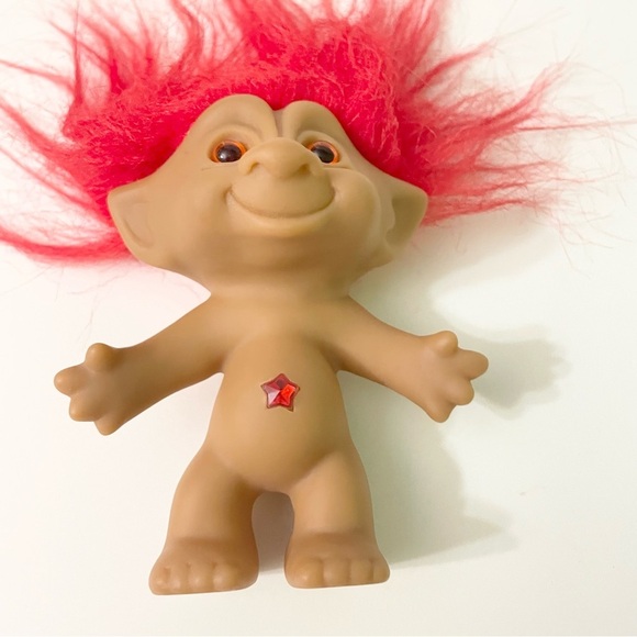 Ace Novelty Troll Doll with Red Hair Jewel and Pink Outfit - Picture 14 of 16